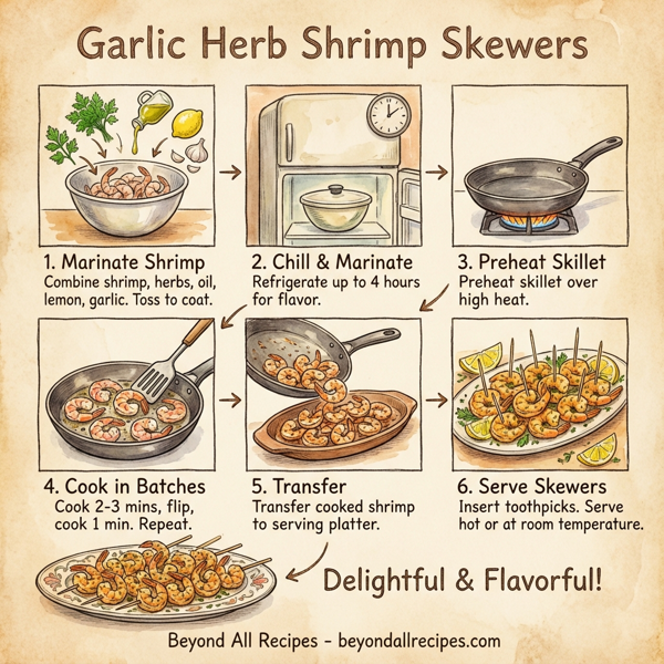 Garlic Herb Shrimp Skewers instructions