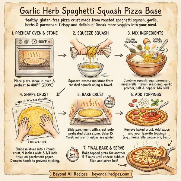 Garlic Herb Spaghetti Squash Pizza Base instructions