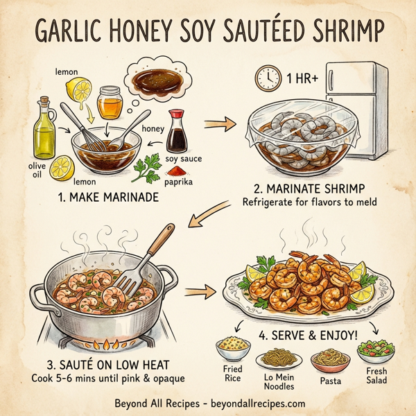 Garlic Honey Soy Sautéed Shrimp instructions