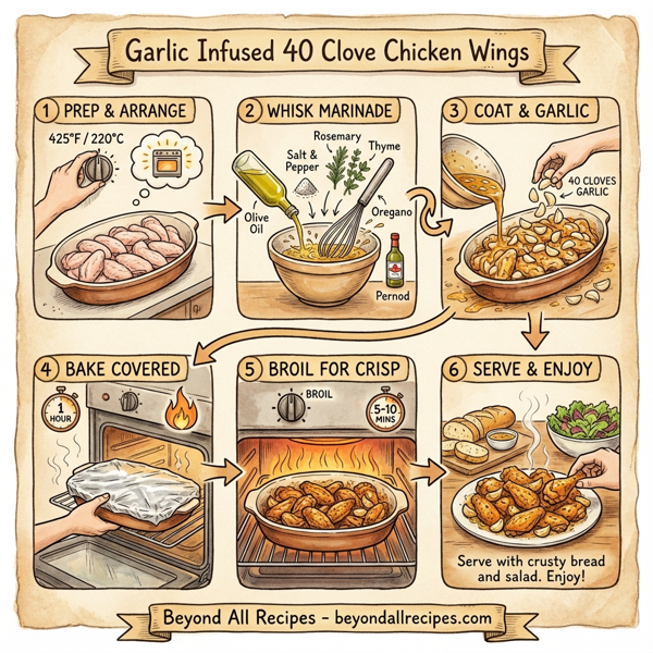 Garlic Infused 40 Clove Chicken Wings instructions