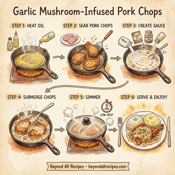 Garlic Mushroom-Infused Pork Chops instructions