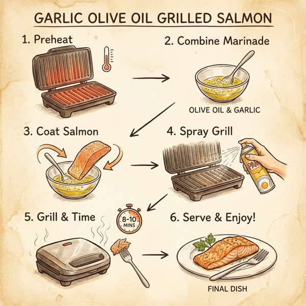 Garlic Olive Oil Grilled Salmon instructions
