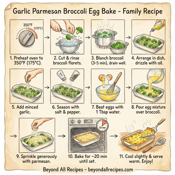 Garlic Parmesan Broccoli Egg Bake instructions
