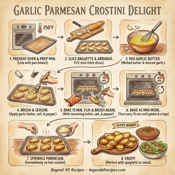 Garlic Parmesan Crostini Delight instructions