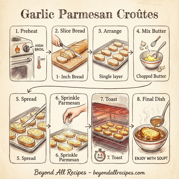 Garlic Parmesan Croûtes instructions