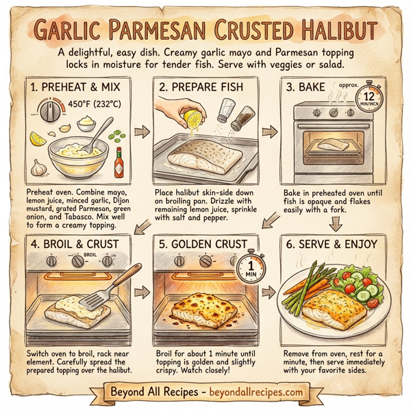 Garlic Parmesan Crusted Halibut instructions