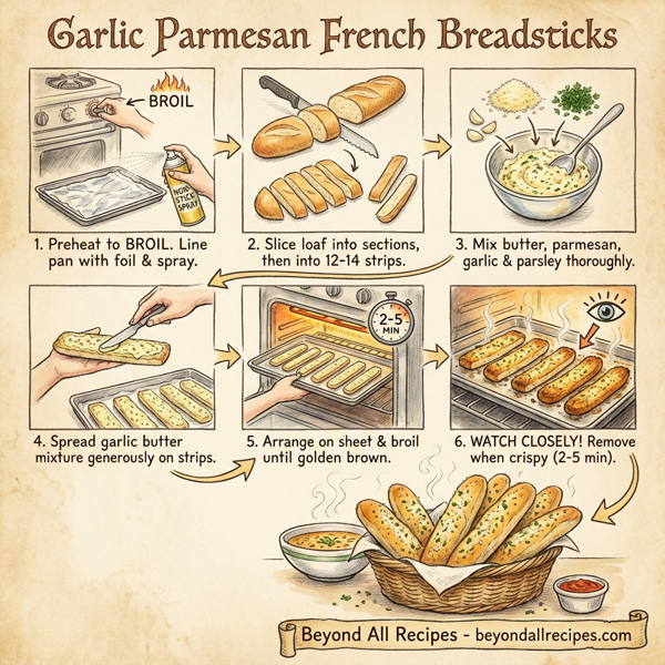 Garlic Parmesan French Breadsticks instructions