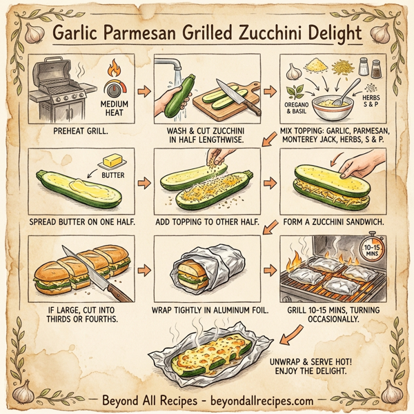 Garlic Parmesan Grilled Zucchini Delight instructions