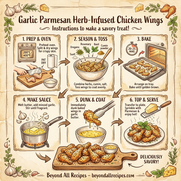 Garlic Parmesan Herb-Infused Chicken Wings instructions
