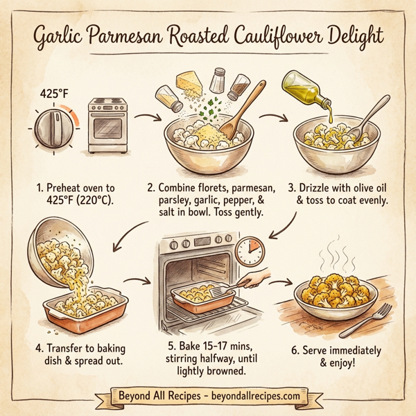 Garlic Parmesan Roasted Cauliflower Delight instructions