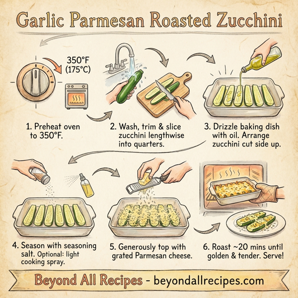 Garlic Parmesan Roasted Zucchini instructions