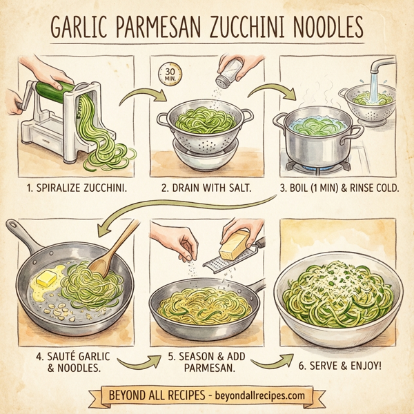 Garlic Parmesan Zucchini Noodles instructions