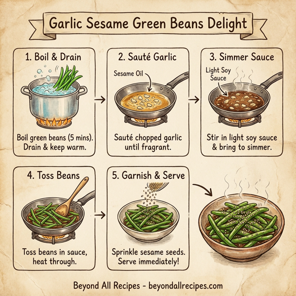 Garlic Sesame Green Beans Delight instructions