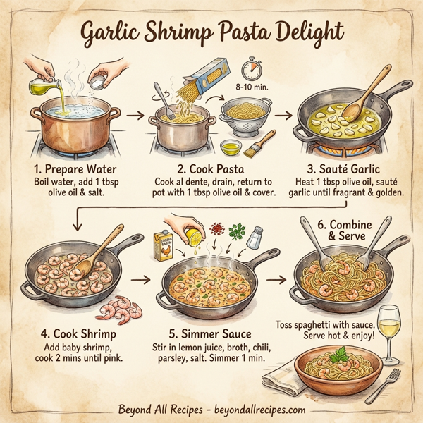 Garlic Shrimp Pasta Delight instructions