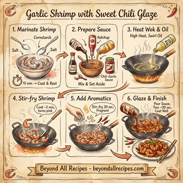 Garlic Shrimp with Sweet Chili Glaze instructions