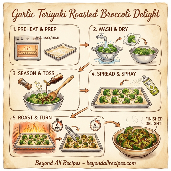 Garlic Teriyaki Roasted Broccoli Delight instructions