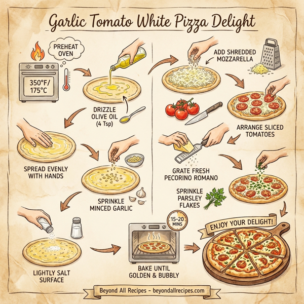 Garlic Tomato White Pizza Delight instructions