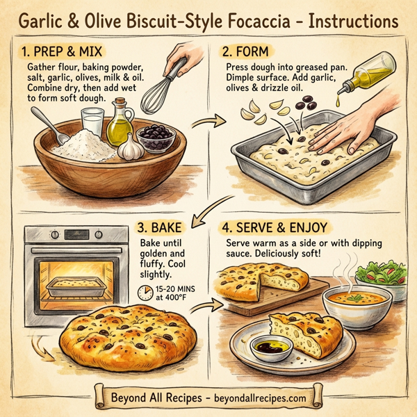 Garlic & Olive Biscuit-Style Focaccia instructions