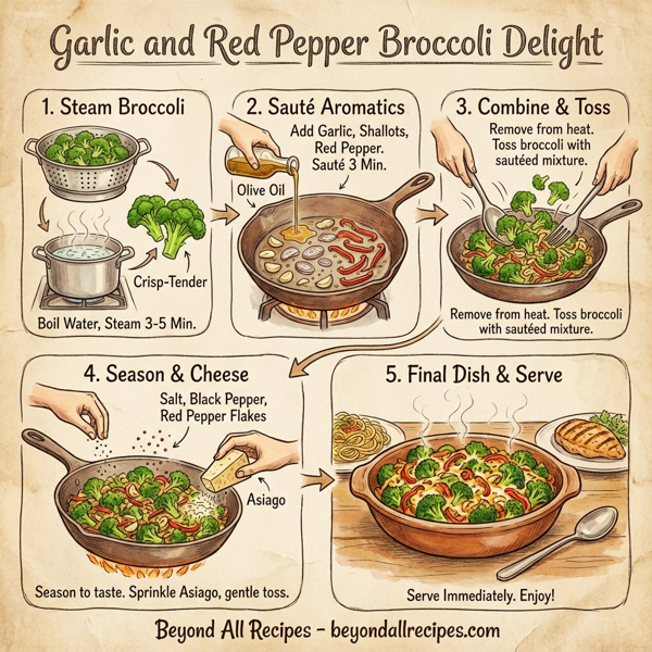 Garlic and Red Pepper Broccoli Delight instructions