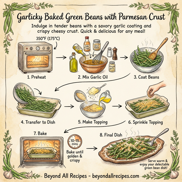 Garlicky Baked Green Beans with Parmesan Crust instructions