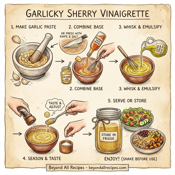 Garlicky Sherry Vinaigrette instructions