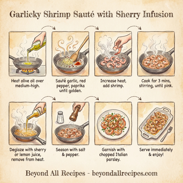 Garlicky Shrimp Sauté with Sherry Infusion instructions