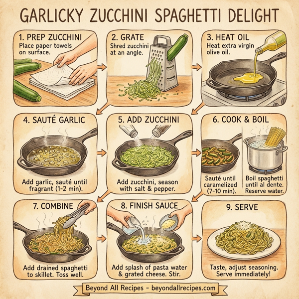 Garlicky Zucchini Spaghetti Delight instructions