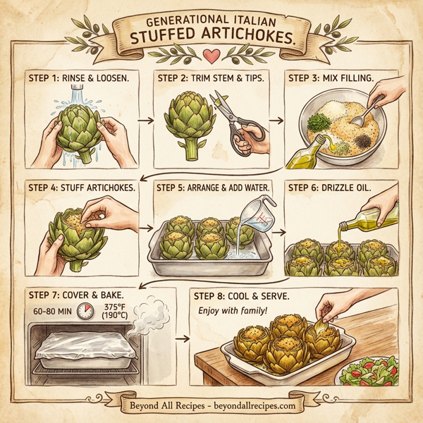 Generational Italian Stuffed Artichokes instructions