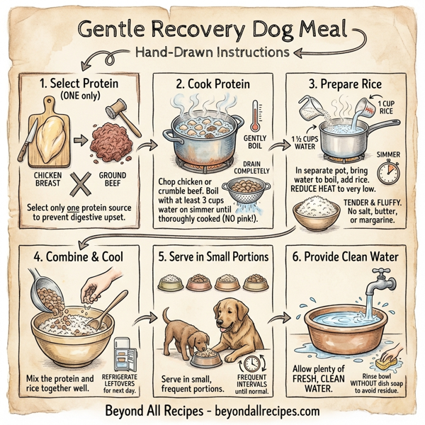 Gentle Recovery Dog Meal instructions
