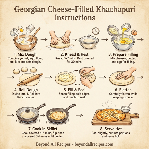Georgian Cheese-Filled Khachapuri instructions