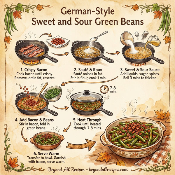 German-Style Sweet and Sour Green Beans instructions