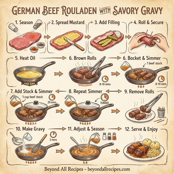 German Beef Rouladen with Savory Gravy instructions