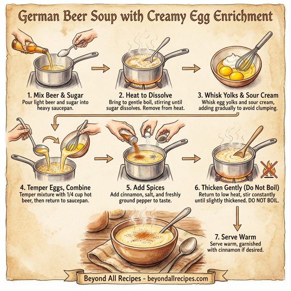 German Beer Soup with Creamy Egg Enrichment instructions
