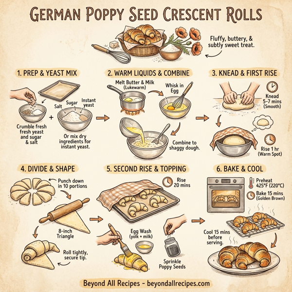German Poppy Seed Crescent Rolls instructions