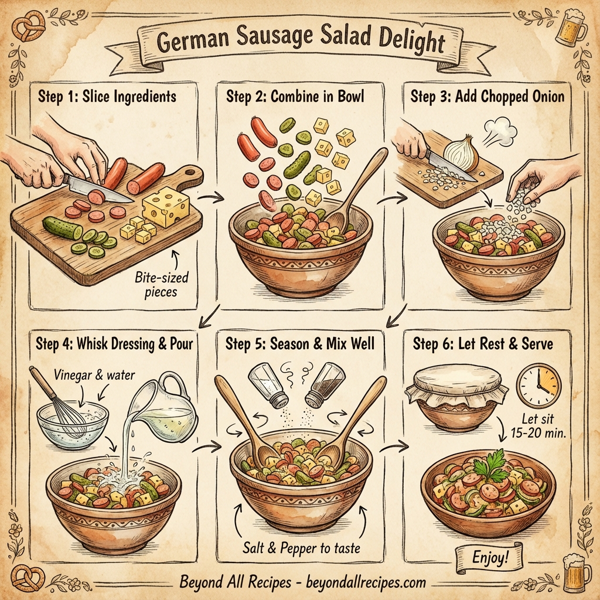 German Sausage Salad Delight instructions