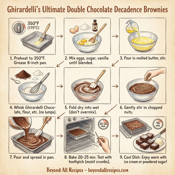 Ghirardelli's Ultimate Double Chocolate Decadence Brownies instructions