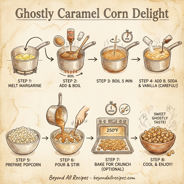 Ghostly Caramel Corn Delight instructions