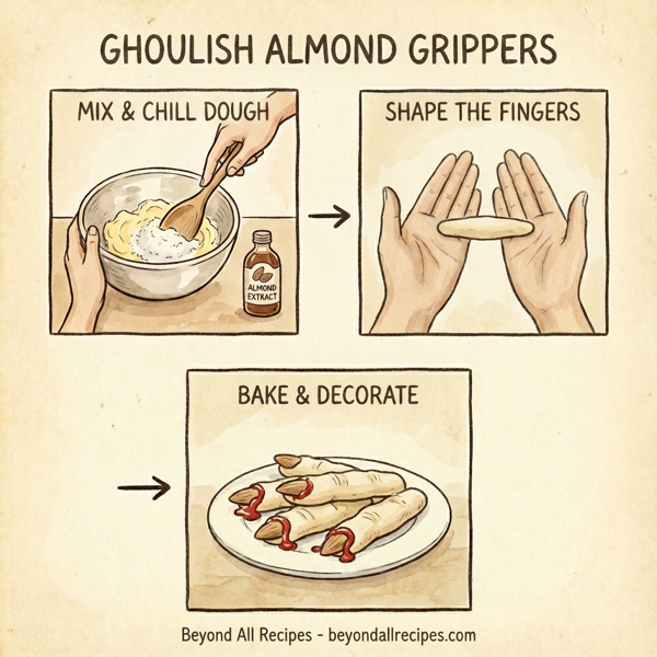 Ghoulish Almond Grippers instructions