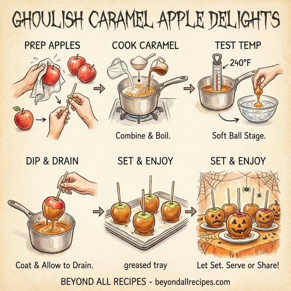 Ghoulish Caramel Apple Delights instructions