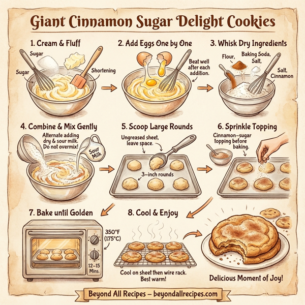 Giant Cinnamon Sugar Delight Cookies instructions