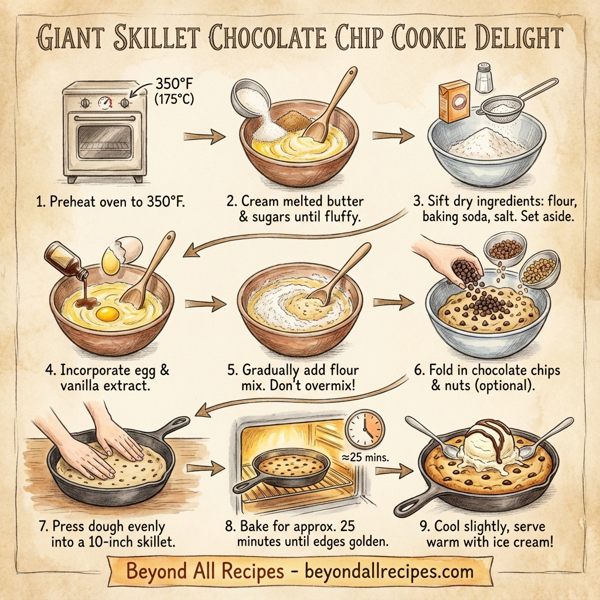 Giant Skillet Chocolate Chip Cookie Delight instructions