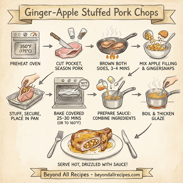 Ginger-Apple Stuffed Pork Chops instructions