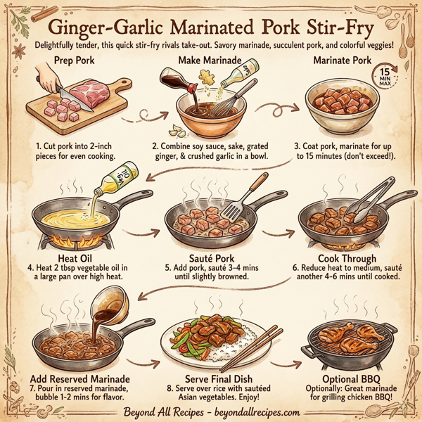 Ginger-Garlic Marinated Pork Stir-Fry instructions