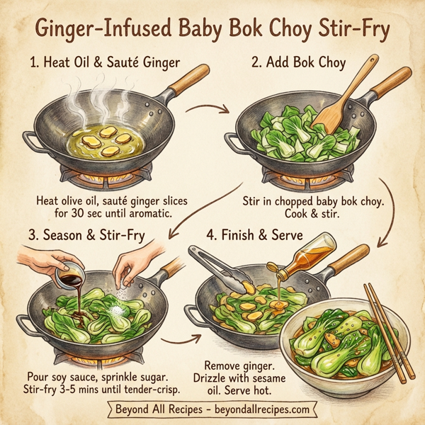 Ginger-Infused Baby Bok Choy Stir-Fry instructions