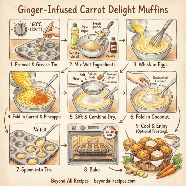 Ginger-Infused Carrot Delight Muffins instructions