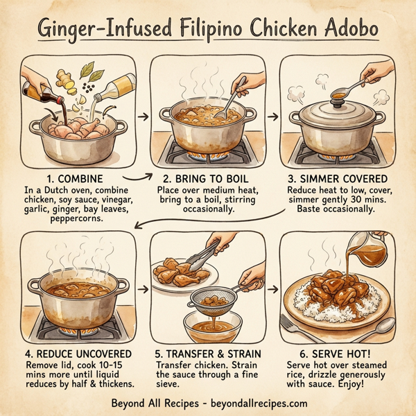 Ginger-Infused Filipino Chicken Adobo instructions