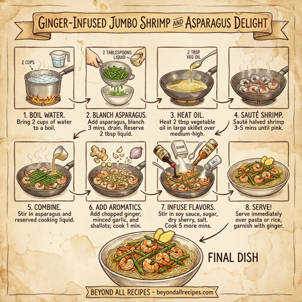Ginger-Infused Jumbo Shrimp and Asparagus Delight instructions