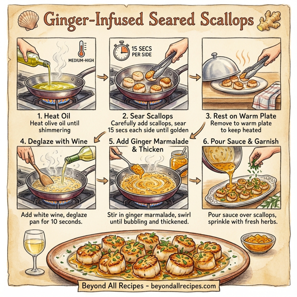 Ginger-Infused Seared Scallops instructions