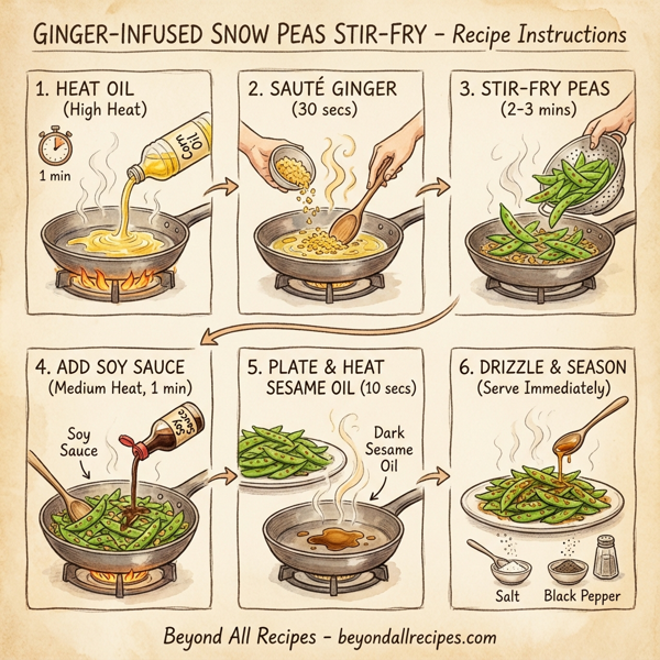 Ginger-Infused Snow Peas Stir-Fry instructions