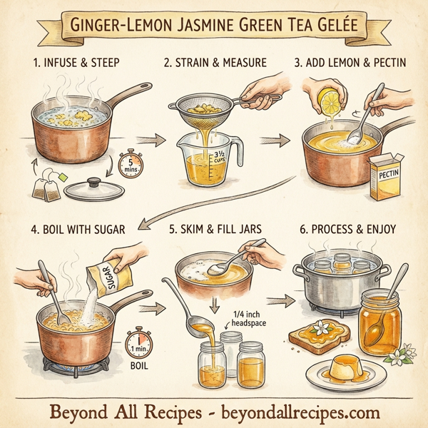 Ginger-Lemon Jasmine Green Tea Gelée instructions
